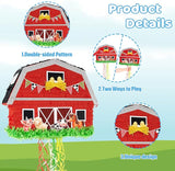 Red Farm Animal Piñata Farm Baby Shower Decorations Animal Piñata