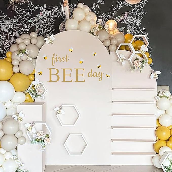 First Bee Day Decal Bee Themed First Birthday Party Decoration