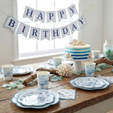 250 Pcs Seashell Party Decorations Plates and Napkins Beach Theme