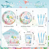 120PCS Under the Sea Party Supplies for Ocean Theme Baby Shower