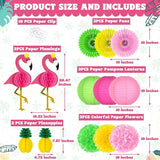 13PCS Hawaiian Party Decorations Luau Party Decorations Flamingo and
