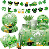St Patrick's Day Party Supplies 142pcs St Patricks Plates and