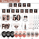 50th Birthday Decorations for Women 33pcs 50th Birthday Crown and