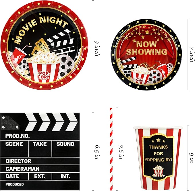 Movie Night Party Supplies Decorations Movie Theme Birthday Paper