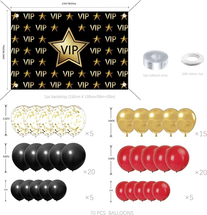 Vip Party decorations Red Carpet Party Decorations with VIP