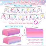 171Pcs Unicorn Birthday Party Supplies with Plates Cups Napkins