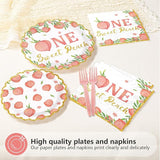 96Pcs One Sweet Peach Birthday Party Decorations Peach 1st Birthday