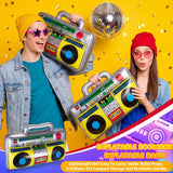 meekoo 3 Pcs Inflatable Radio Boombox Party Decorations, 16.5 Inches