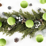 Velvet Ornaments for Christmas Tree Decorations - Lime Green Xmas