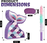 Mermaid Tail Pinatas Bundle with a Blindfold and a Bat 16.5 x 12 x 4