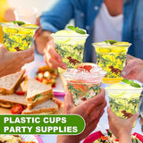 100 Pcs Dinosaur Plastic Disposable Cups 12 oz Summer Party Cups