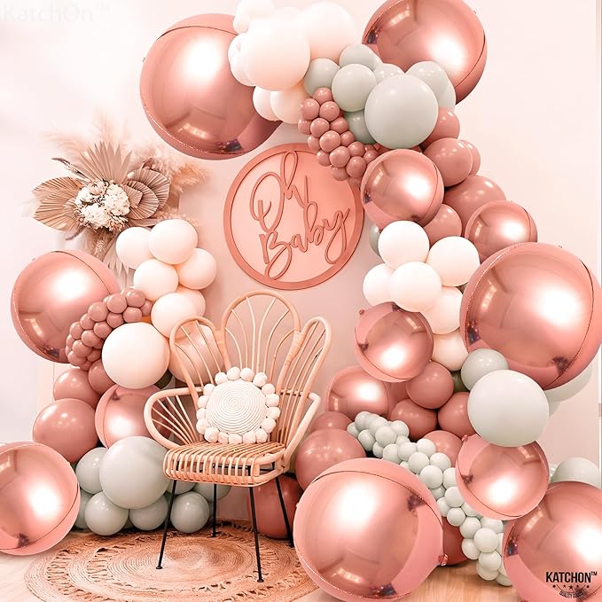 KatchOn, Big Rose Gold Balloons - 22 Inch, Pack of 14 | Rose Gold