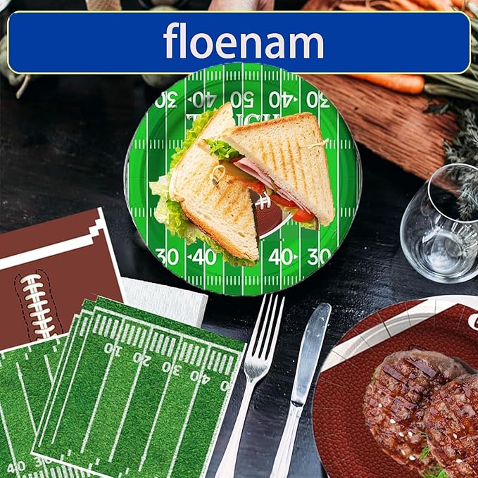 Football Party Decorations Football Party Supplies Set with Plates