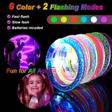 OLUPP 28 Pack Glow Bracelets, Glow in the Dark Party Supplies, 6 Color