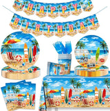 Beach Birthday Party Supplies 142PCS Hawaiian Pool Party Decoration