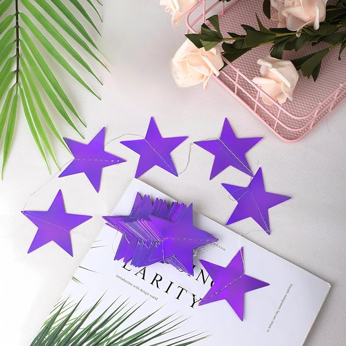 Patelai Glitter Star Garland Banner 2026 Graduation Decor 130 Feet #9