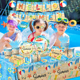 Hello Summer Party Decorations 142Pcs Beach Pool Party Paper Plates