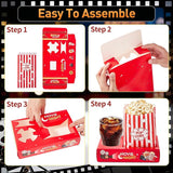 24Pcs Movie Night Supplies Disposable Paper Movie Snack Trays 12ct