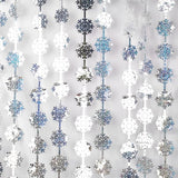 BRAVESHINE Silver Party Snowflake Backdrop - 2 Pack Hanging Foil