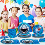 24 Guests Shark Theme Party Decorations Under the Sea Party