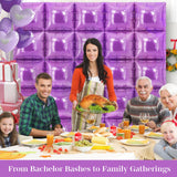 Light Purple Square Foil Balloons 25 Pcs Metallic Light Purple