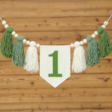 Green Wild One 1st Birthday High Chair Banner First Highchair Banner