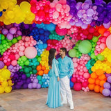 PartyWoo Assorted Colors Rainbow Balloons 100pcs 5 Inch Multicolor
