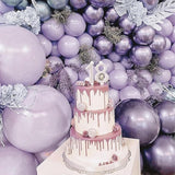 PartyWoo Dusty Purple Balloons 100pcs Different Sizes Pack of 18 12