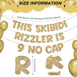 Fulmoon Pre Strung This Skibidi Rizzler Is 9 No Cap Glitter Banner 9th
