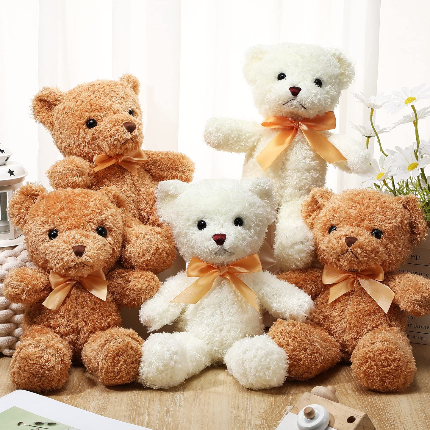HyDren 5 Pcs Bears Stuffed Animal Soft Plush Toys Valentine 12 Inches