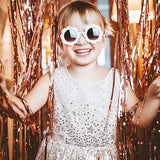 2 Pack Rose Gold Backdrop Birthday Decorations Foil Curtain