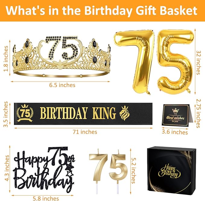 75th Birthday Gifts for Men 75th Birthday Decorations for Men Party