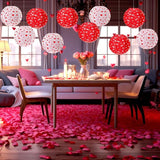 12 Pcs Valentine's Day Paper Lanterns Party Decorations