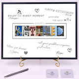 Framed Black Retirement Decorations Guest Book for Men/Women