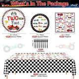 81Pcs Two Fast Race Car 2nd Birthday Party Decorations - Race Car