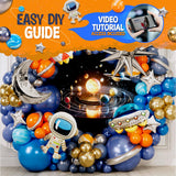 ALL-IN-1 Space Balloon Arch Kit with BONUS Specialty Foil Balloons for