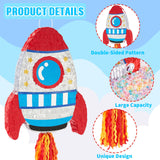 WERNNSAI Rocket Piñata - Rocket Ship Piñata Bundle with Blindfold and