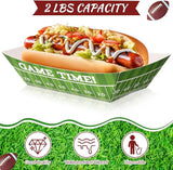100 Pcs Football Party Favors & Supplies Paper Food Tray 2lb