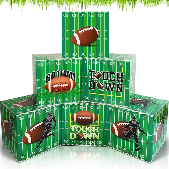 6 Pcs Large Football Party Decorations 12 Inch Football Cardboard