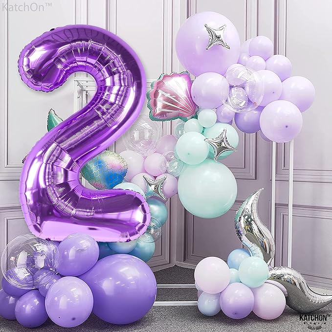 KatchOn, Purple Number 2 Balloon - Giant, 40 Inch | Two The Moon