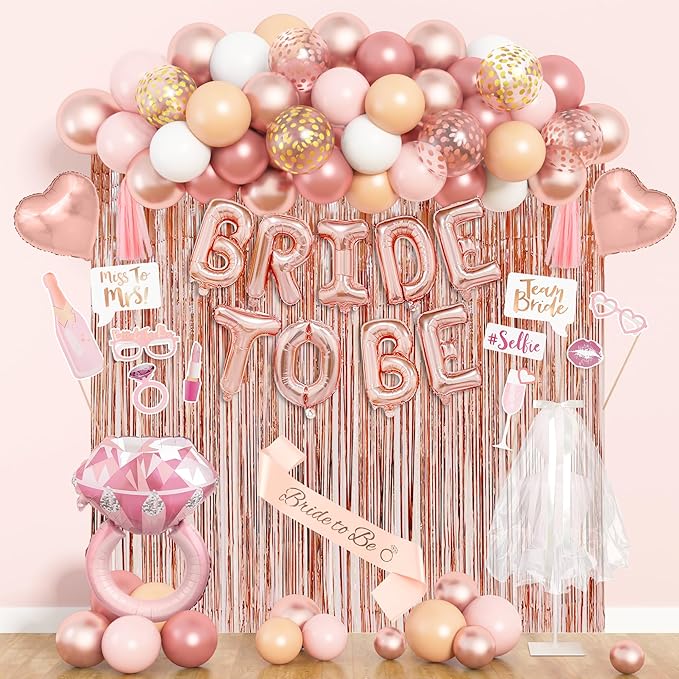 Bachelorette Party Decorations Supplies Rose Gold Bridal Shower