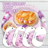96Pcs Pink Purple 2nd Birthday Party Decorations Pastel 2nd Birthday