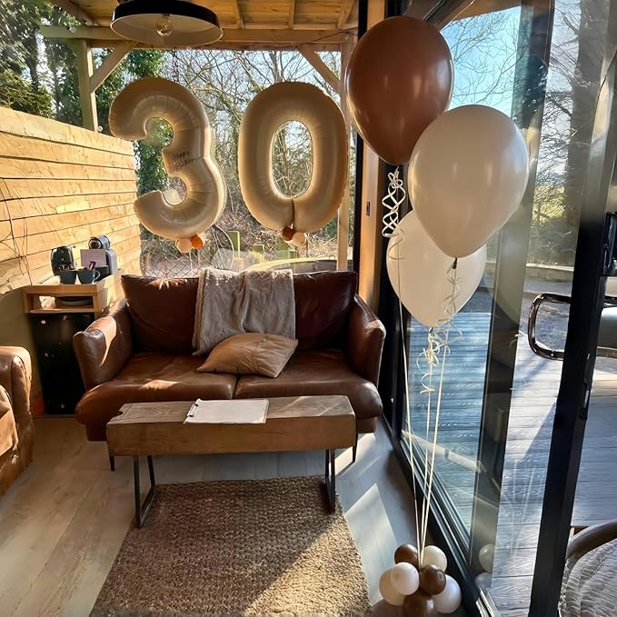 40 Inch Balloon 25, Nude Brown 25th Birthday Giant Balloon Decor,
