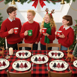 50Pcs Christmas Tree Oval Paper Plates 10 x 12 Large Heavy Duty