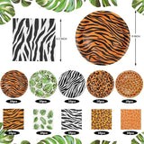 100Pcs Jungle Safari Wild Animal Party Supplies Disposable jungle