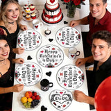 96Pcs Valentine's Day Party Supplies Romantic Gothic Heart Love