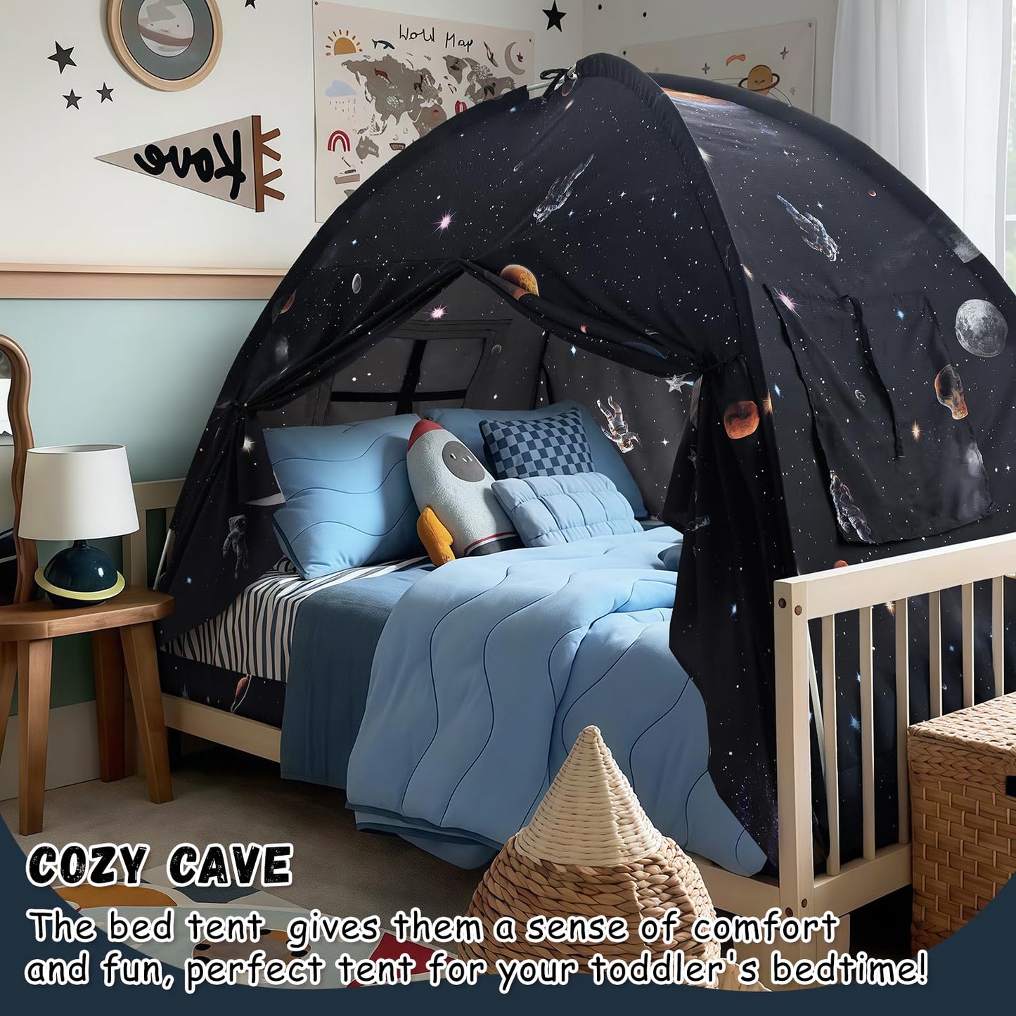 Sherilyn Twin Bed Toddler Canopy Tent, Kids Indoor Canopy Privacy