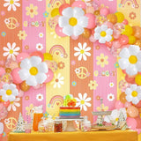 95 Pcs Hippie Boho Party Decorations Set Two Groovy Foil Fringe