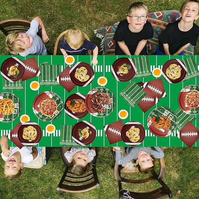 Football Party Supplies Kit Serve 24 Dinner Plates Napkins Banner