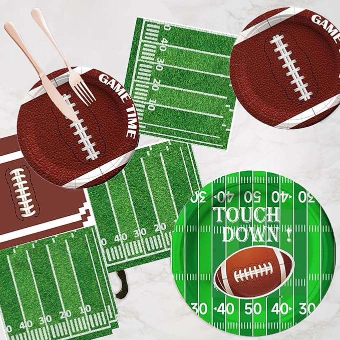 Football Party Decorations Football Party Supplies Set with Plates